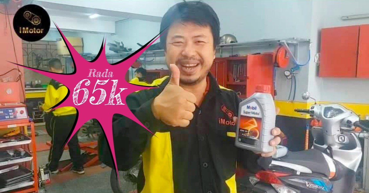 Thay dầu xe máy giá 65.000đ cho khách hàng sử dụng timtho.vn