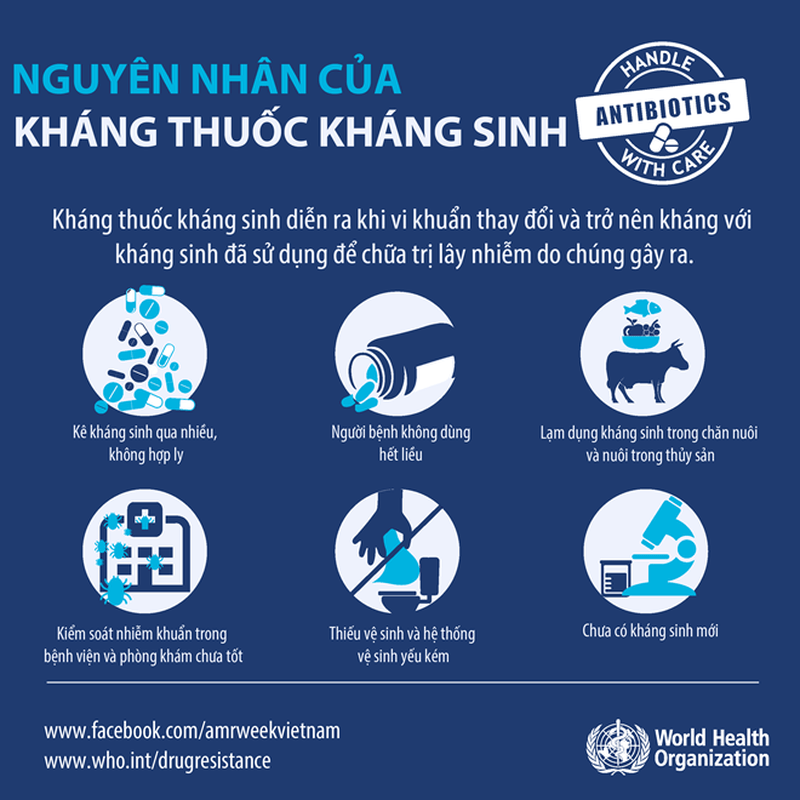 WHO khuyến cáo 5 điểm cần lưu ý khi sử dụng thuốc kháng sinh