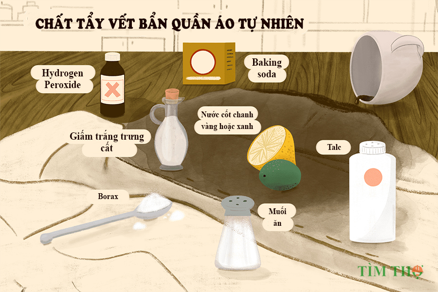 7 Chất tẩy vết bẩn tự nhiên giúp làm sạch quần áo hiệu quả